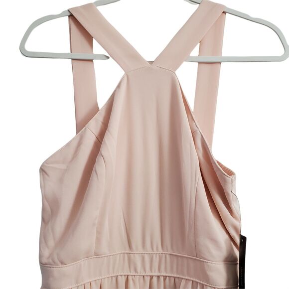 Lulu's Pink Halter Maxi Dress for Weddings - Picture 5 of 13